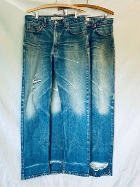 2 Vintage Y2K Levi’s 505 Naturally Faded Thrashed Distressed Denim Jeans - 32x34